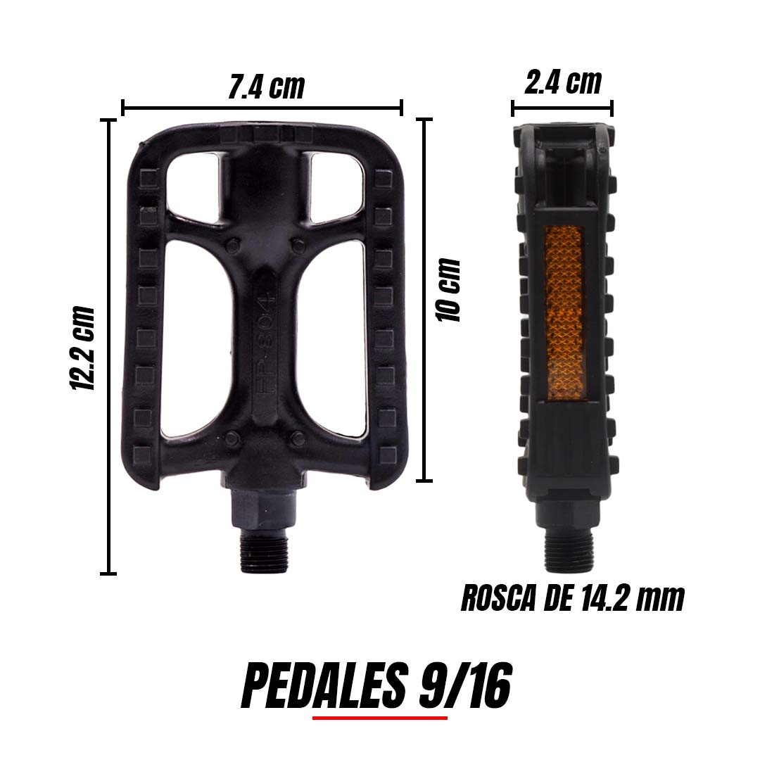 Pedales Bicicleta Con Reflejante Y Antiderrapante 9/16