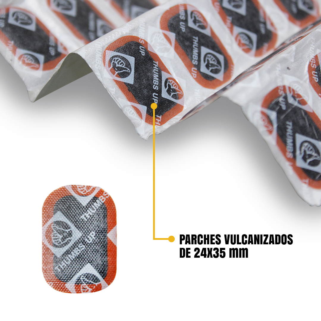 Parches Vulcanizados Cámara Bicicleta 48 Piezas Con Pegamento