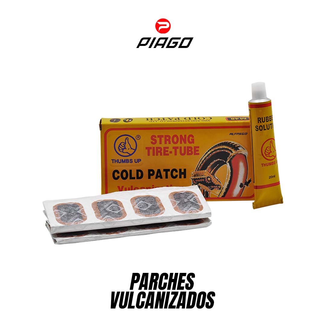 Parches Vulcanizados Cámara Bicicleta 48 Piezas Con Pegamento