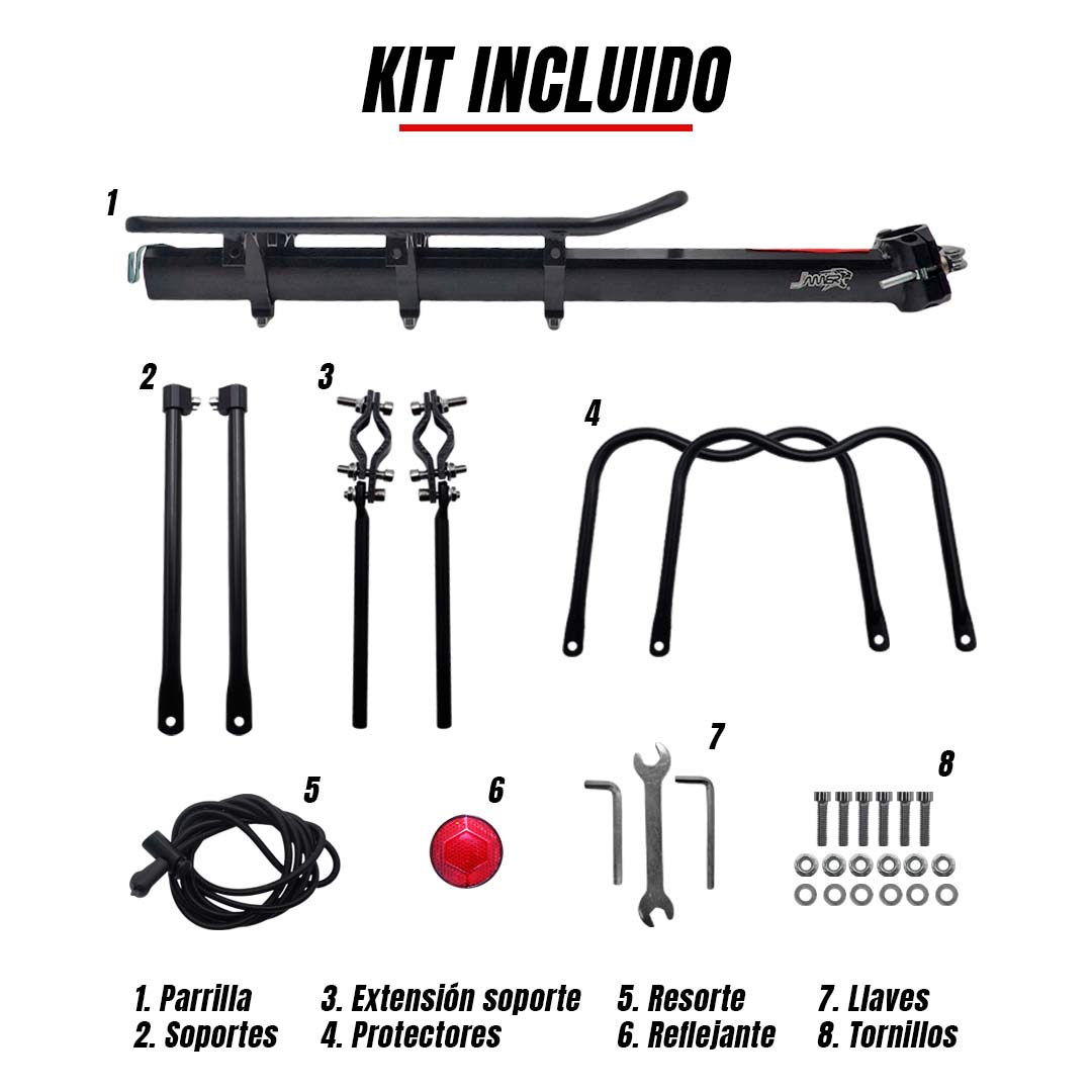 Parrilla Bicicleta Portabultos De Aluminio Reforzada