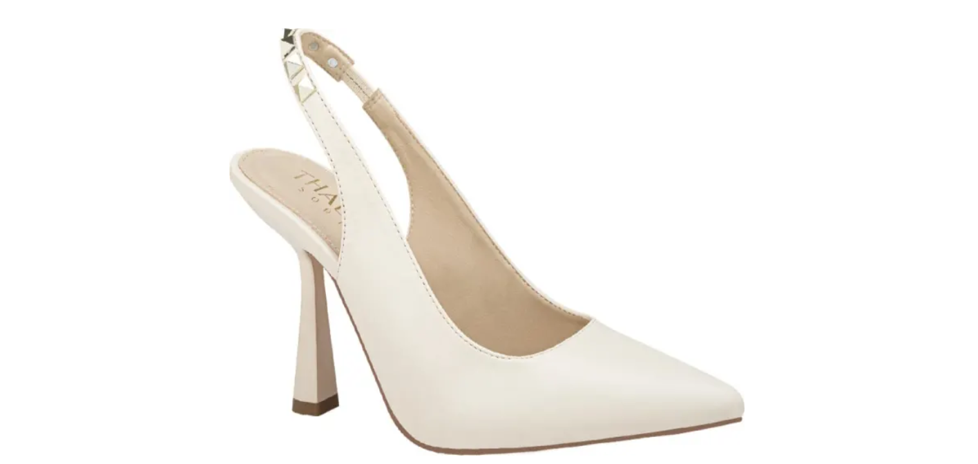 Zapatilla Dama Mujer Vestir Comoda Color Hueso Thalia