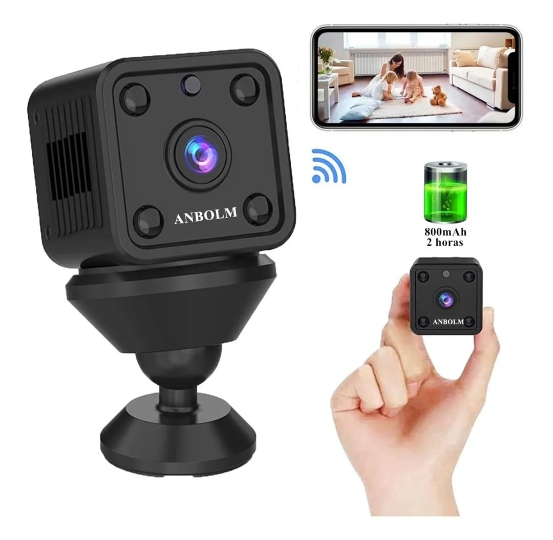 Mini cámara espía inalámbrica HD 1080P Espía magnética Cámara de vigilancia  WiFi para interiores Cámara de larga duración de la batería con visión  nocturna y detector para bebés, automóviles, mascotas Vhermosa WLJ-4667