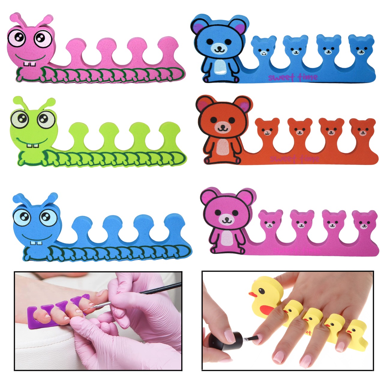 Separador Dedos Foami Corrector Juanetes Manicura Pedicura