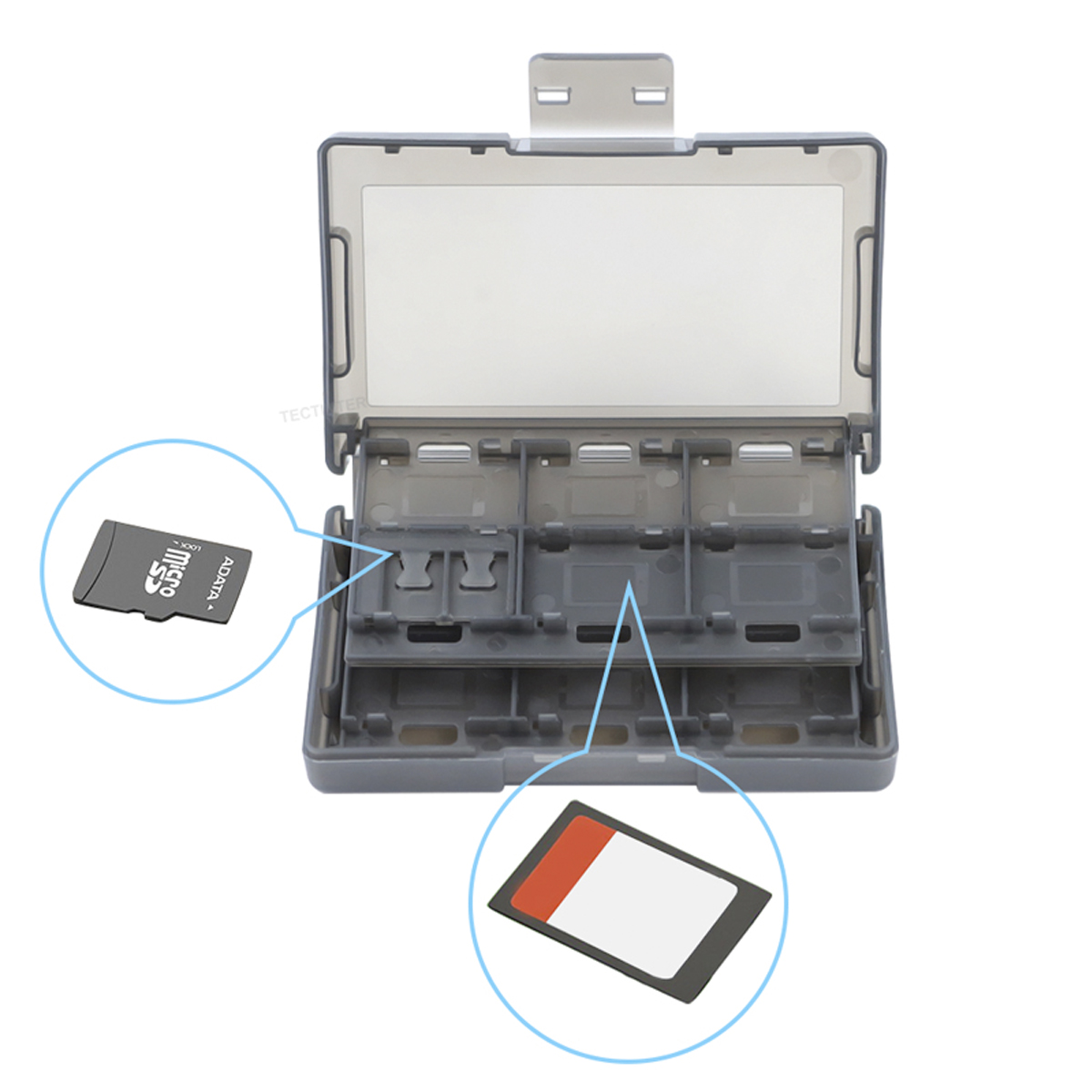 2 Porta Juegos Para Nintendo Switch Estuche Viaje 24 Juegos