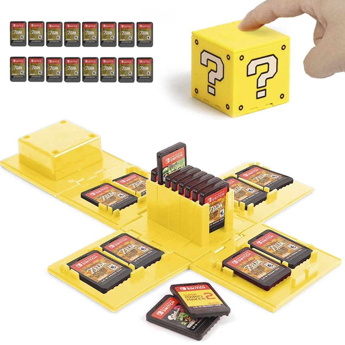 2 Estuches Juegos Nintendo Switch Viaje Caja Para 16 Juegos