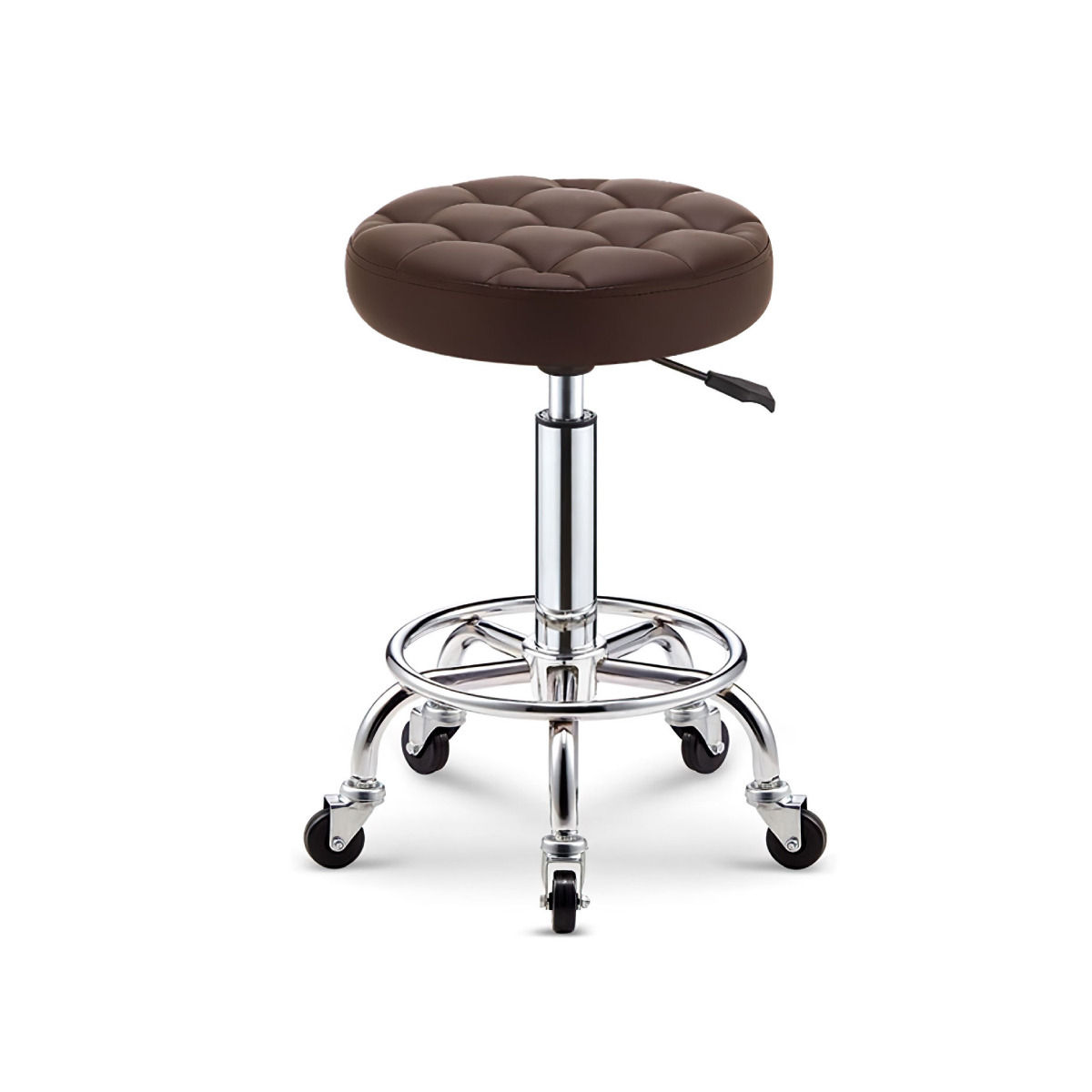 2 Sillas de bar taburete celosía redondo ajustable con ruedas