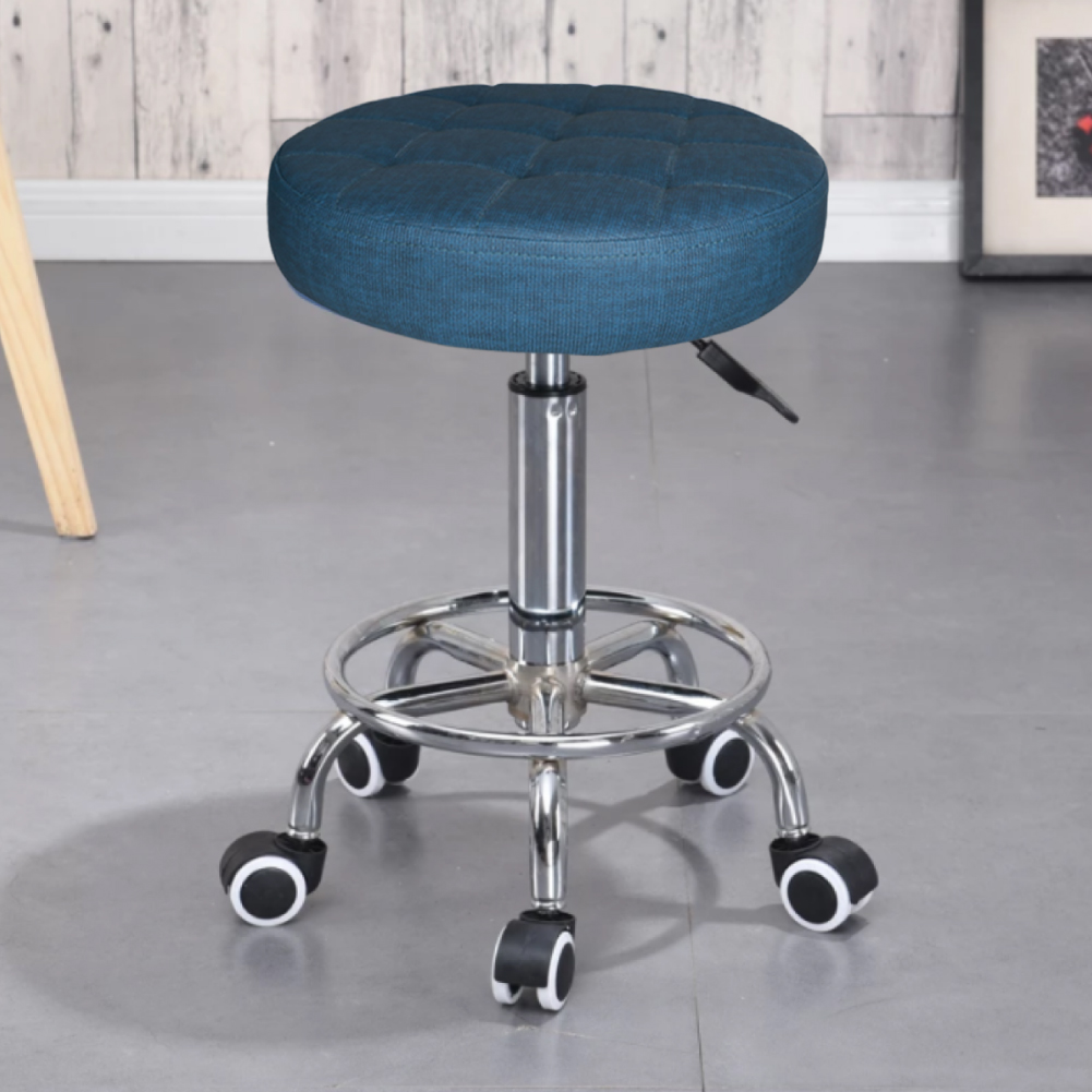 2 Sillas de bar taburete celosía redondo ajustable con ruedas