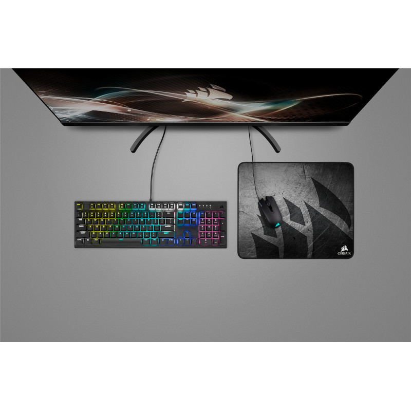 Kit Corsair 3 en 1 Harpoon RGB Pro + Teclado K60 RGB Pro + Tapete para Mouse mm300