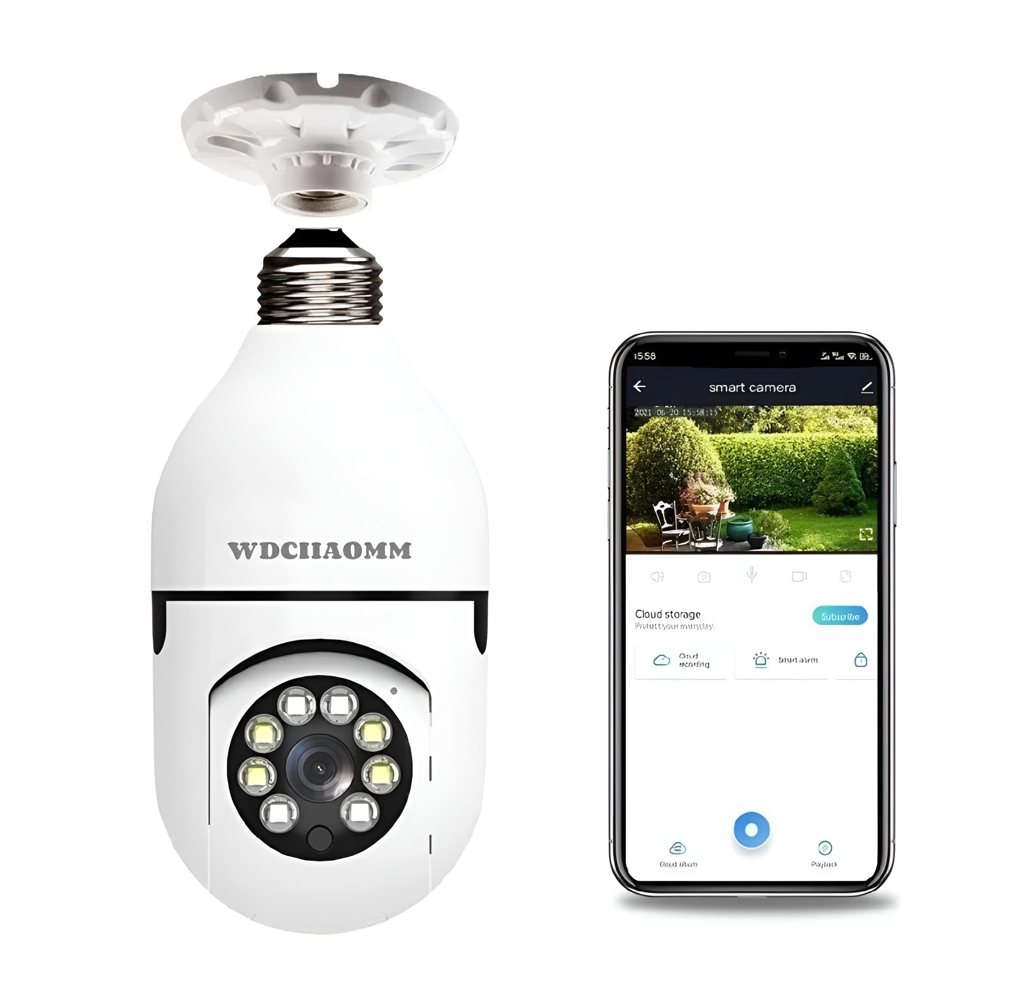 Cámara De Seguridad Socket 1080p Wifi Exterior / interior 360