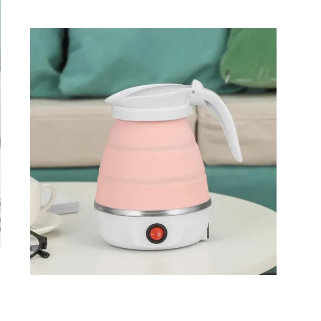 Jarra, tetera electrica, hervidor de agua transportable, Plegable. Azul