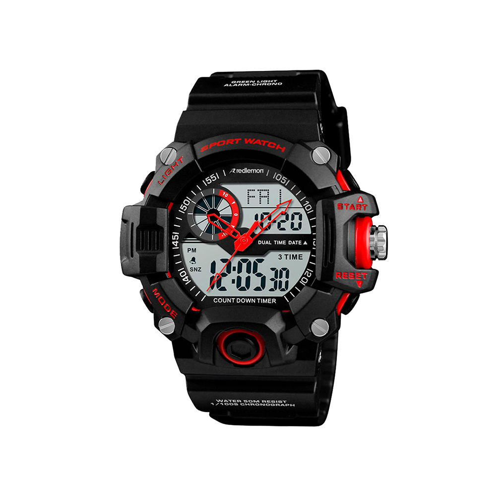 Redlemon Reloj Digital y Análogo Sport Contra Agua 1331 Cronómetro Alarma
