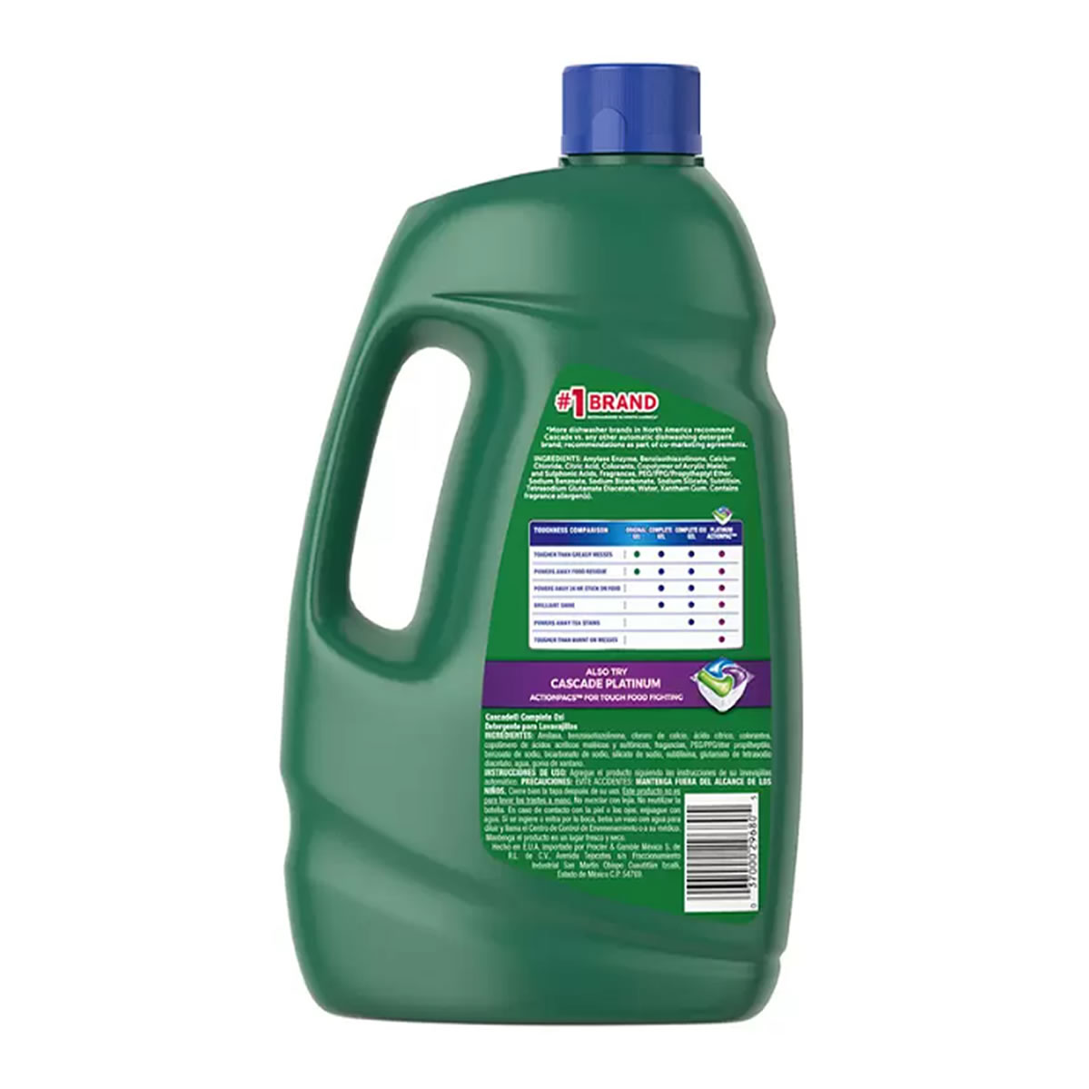 Detergente Gel para Lavavajillas Cascade Complete Oxy 3.54Kg