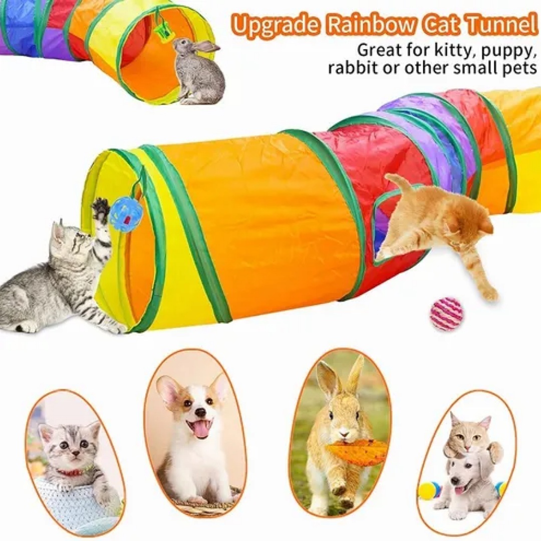 Juguetes Para Gato 20 Pcs Pluma Varita Bola Túnel Ratone
