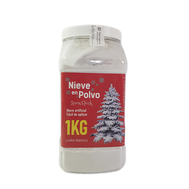 Nieve artificial en polvo blanco para decoracion navideña