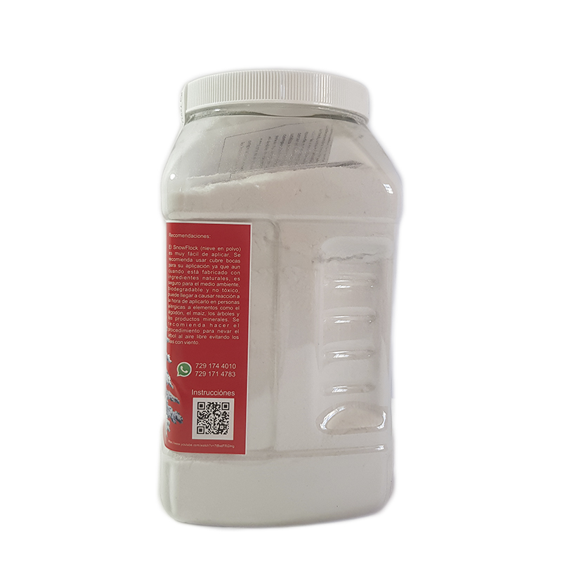 Nieve artificial en polvo blanco para decoracion navideña