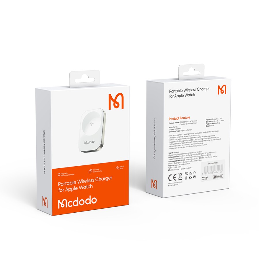 Cargador Portátil Inalámbrico (magnético) Para Apple Watch