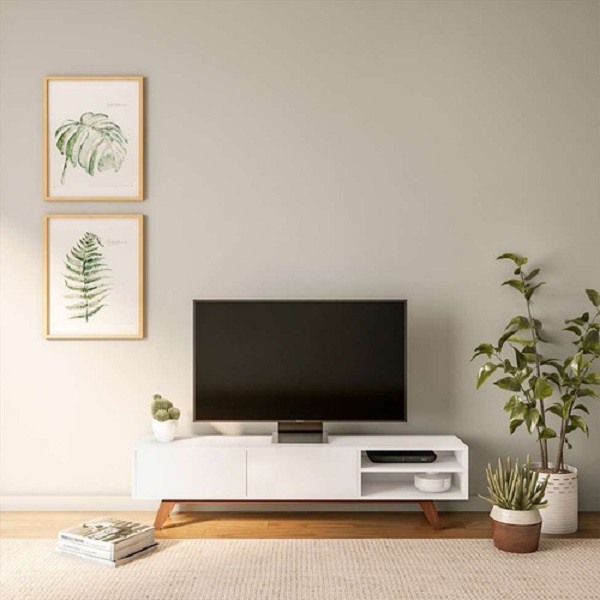 Rack Tv Torino Diseño Nórdico Escandinavo 160 De Largo Negro Blanco