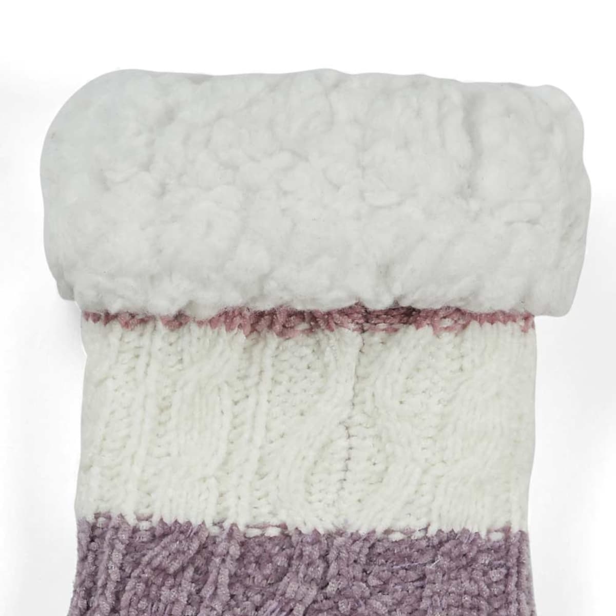 Calceta calentadora de algodón para mujer Love to Lounge franjas tricolor, mod. 1010154