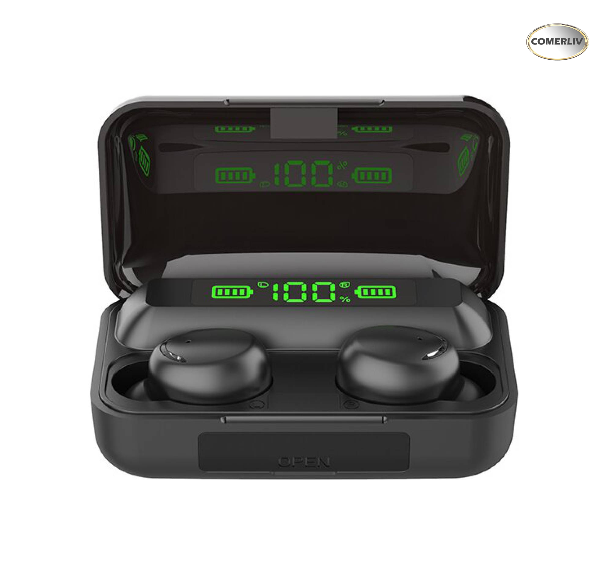 Aud fonos inal mbricos F9 5 In ear Manos Libres Power Bank