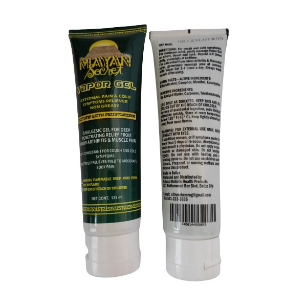 Gel Mayan Secret Vapor - Gel Refrescante alivia dolor corporal 2 Piezas