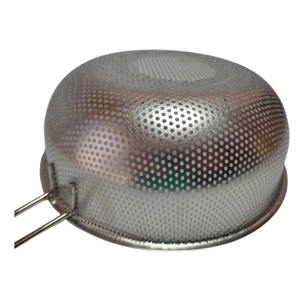 Juego de 2 Piezas Colador Escurridor de Acero Inoxidable Microperforado Diámetro 25.5cm 