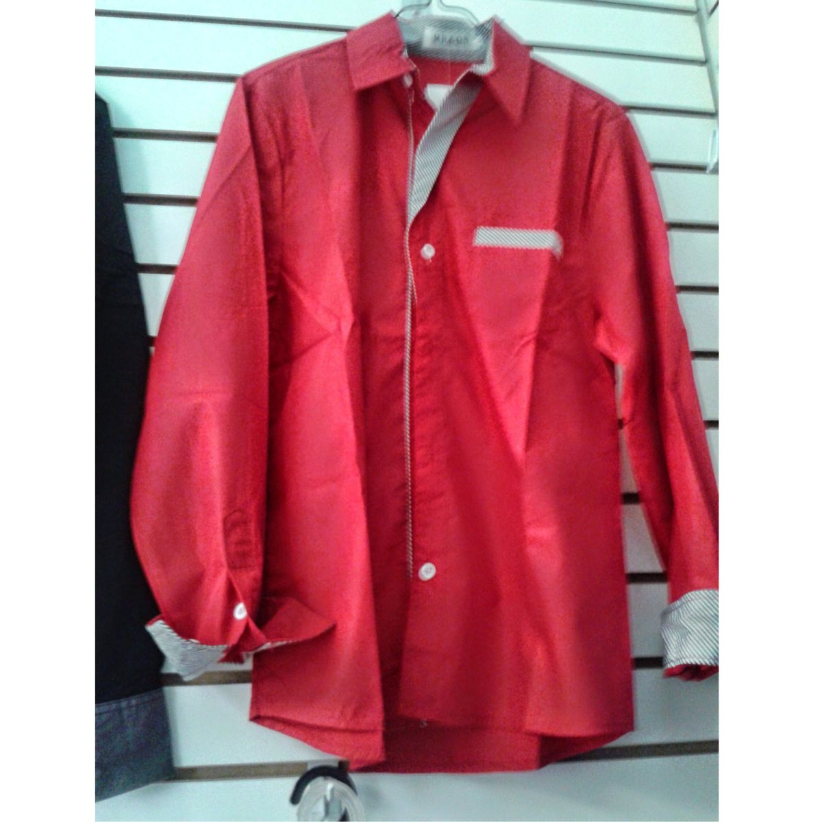 Camisa Hombre Manga Larga Slim Fit Casual Moda Coreana Roja