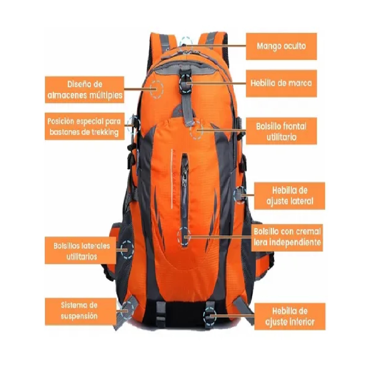 Mochila Deporte Viaje Impermeable Para Alpinismo Senderismo