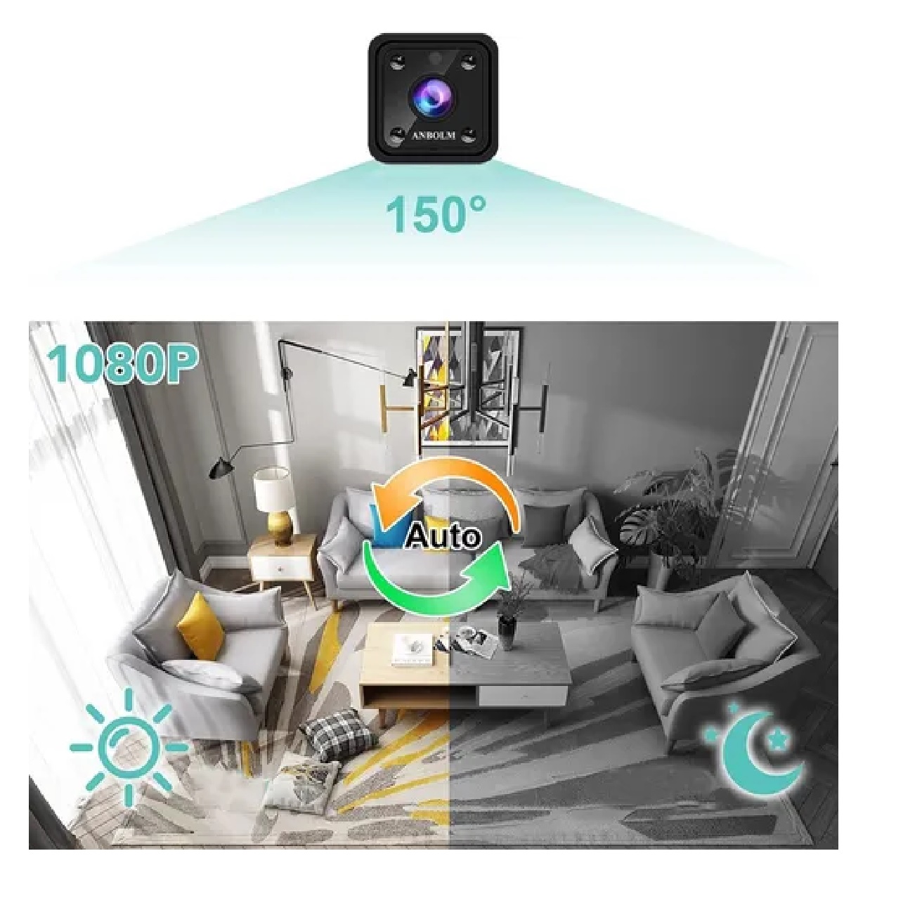 Mini Cámara Espía Wifi Hd 1080p Con Visión Nocturna