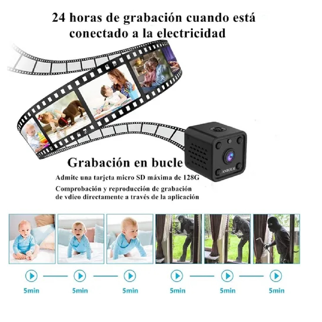 Mini Cámara Espía Wifi Hd 1080p Con Visión Nocturna