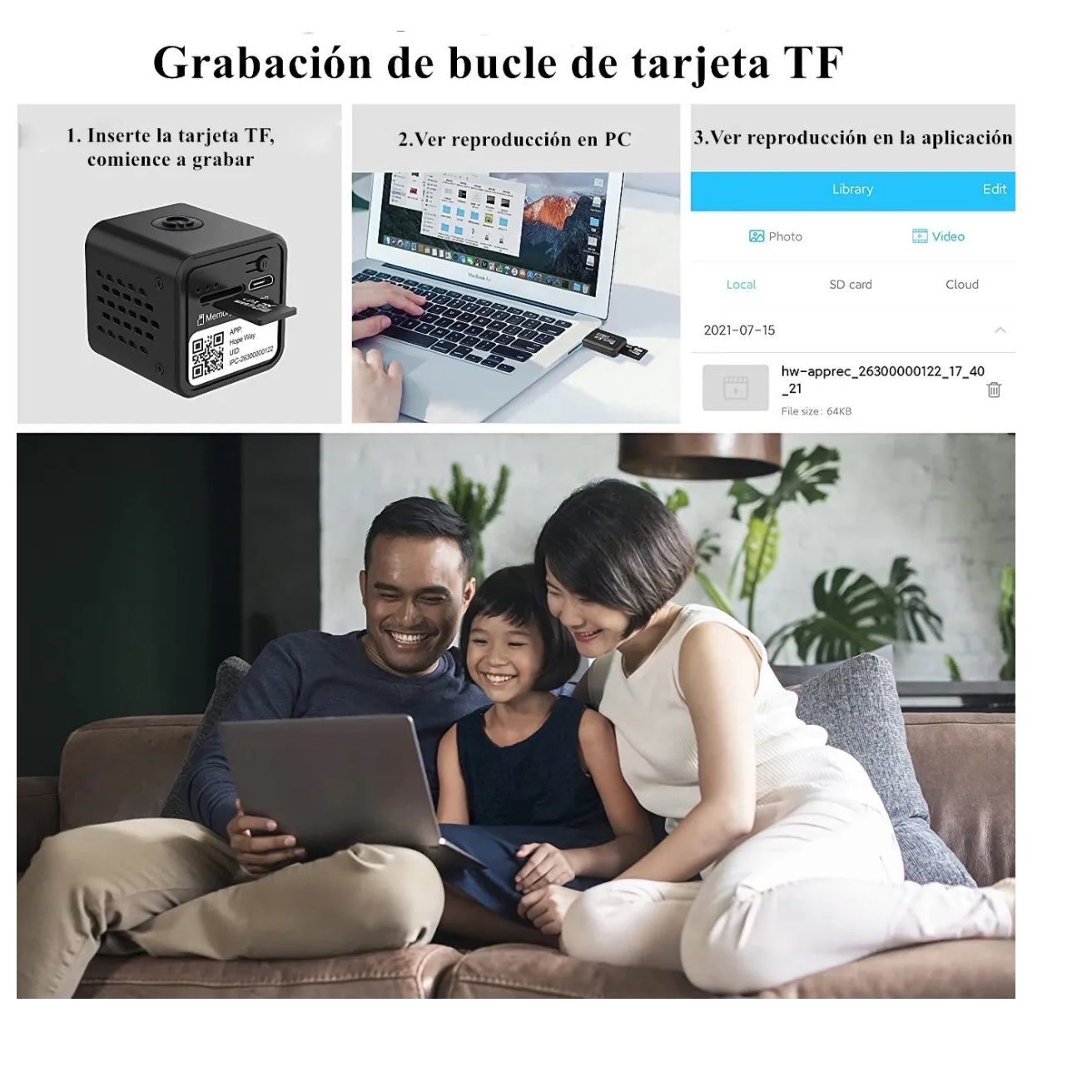 Mini Cámara Espía Wifi Hd 1080p Con Visión Nocturna