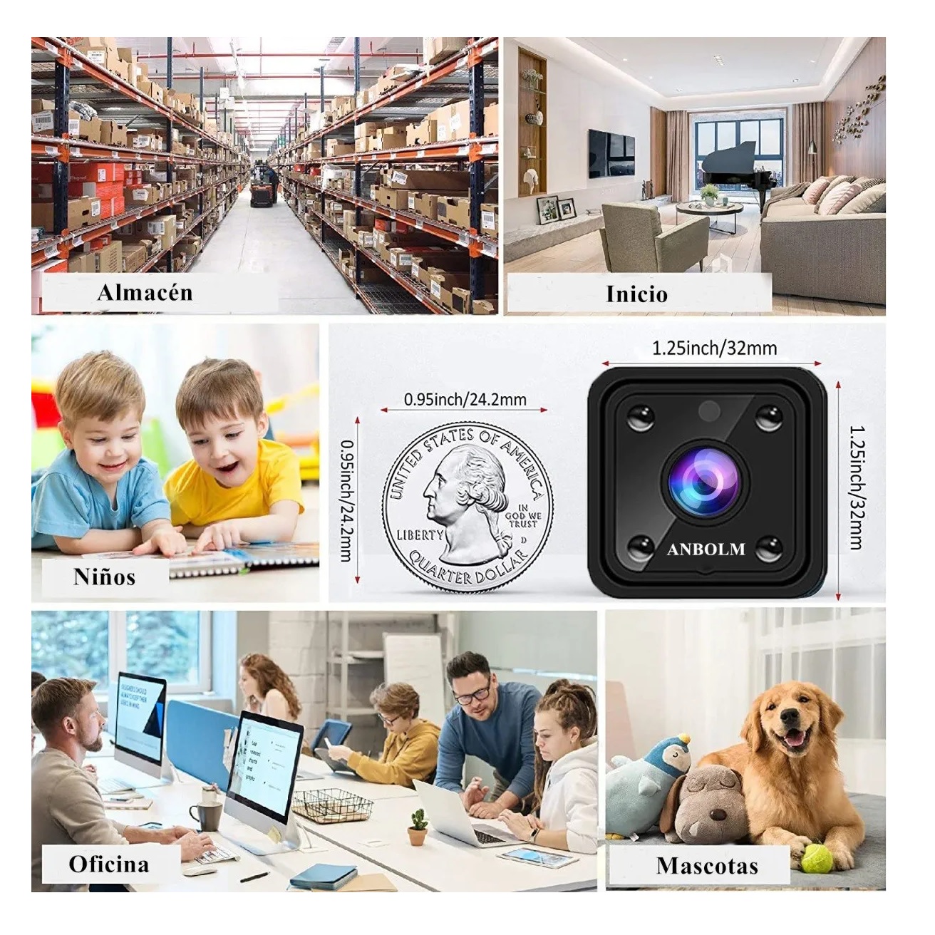 Mini Cámara Espía Wifi Hd 1080p Con Visión Nocturna