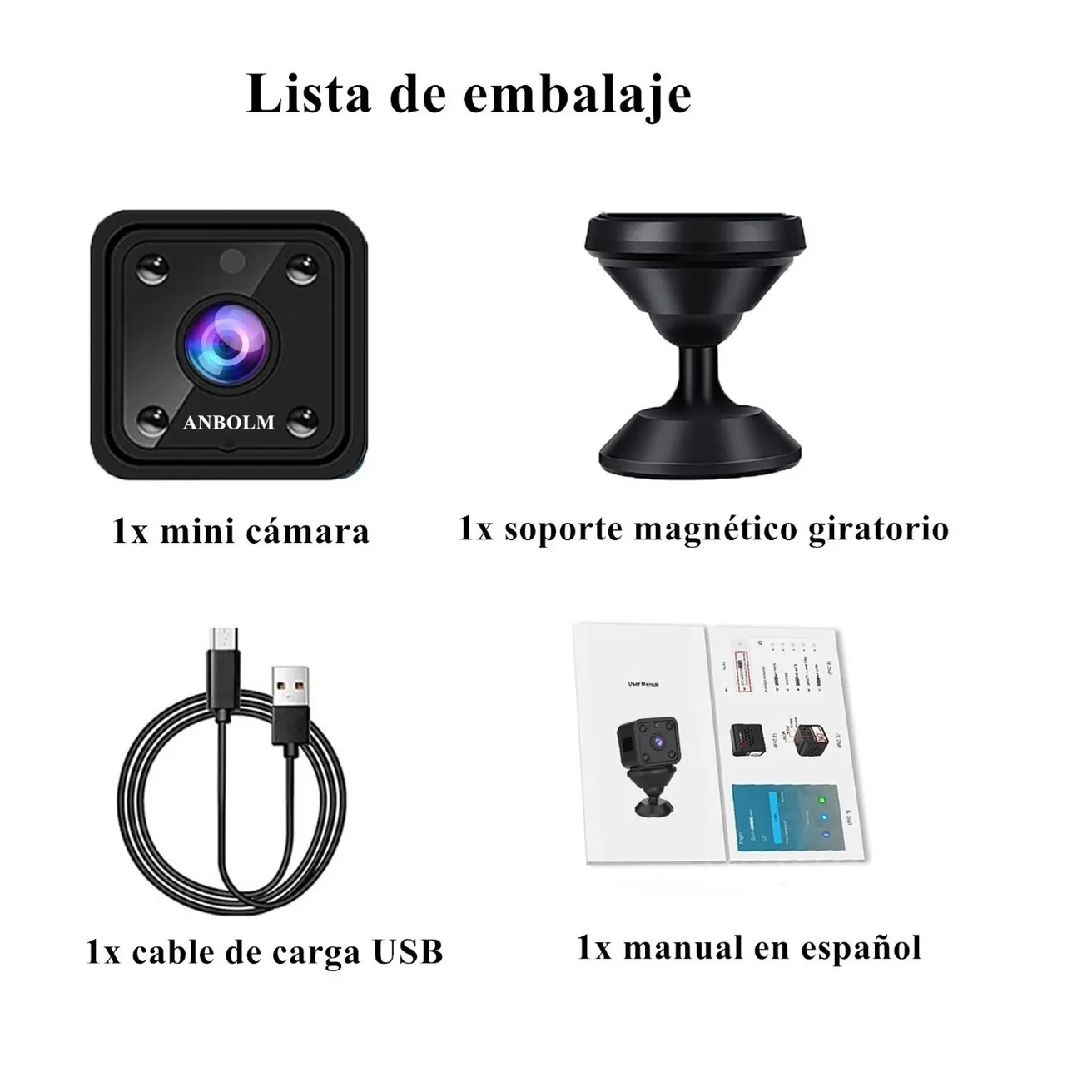 Mini Cámara Espía Wifi Hd 1080p Con Visión Nocturna