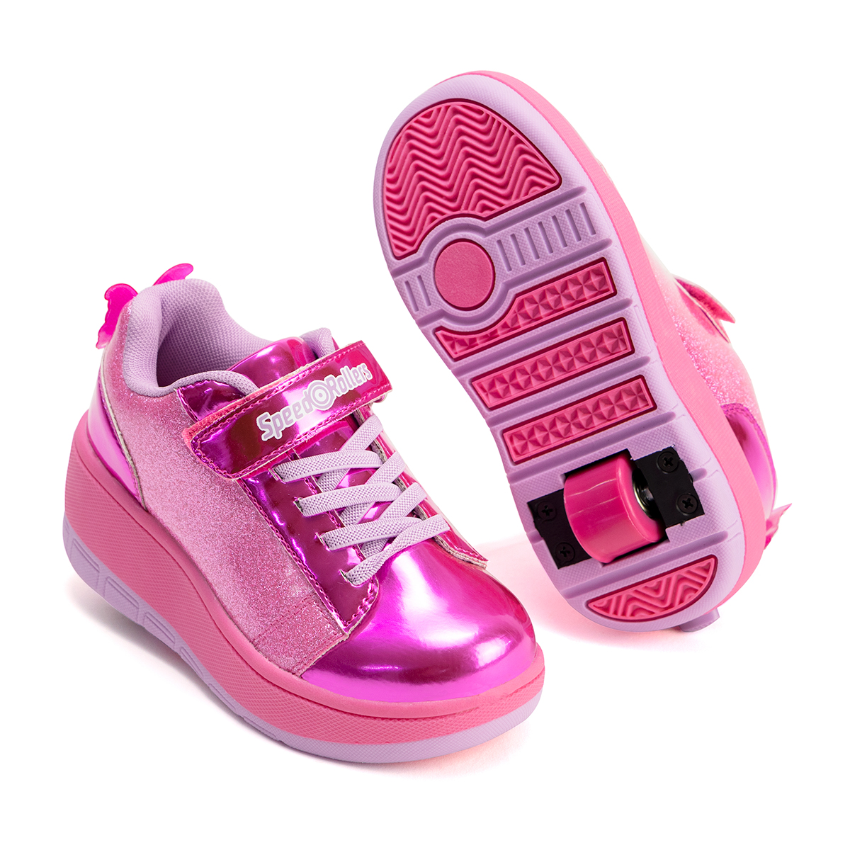 Tenis Patín Para Niña Speed Rollers Flying Rollers Color Rosa