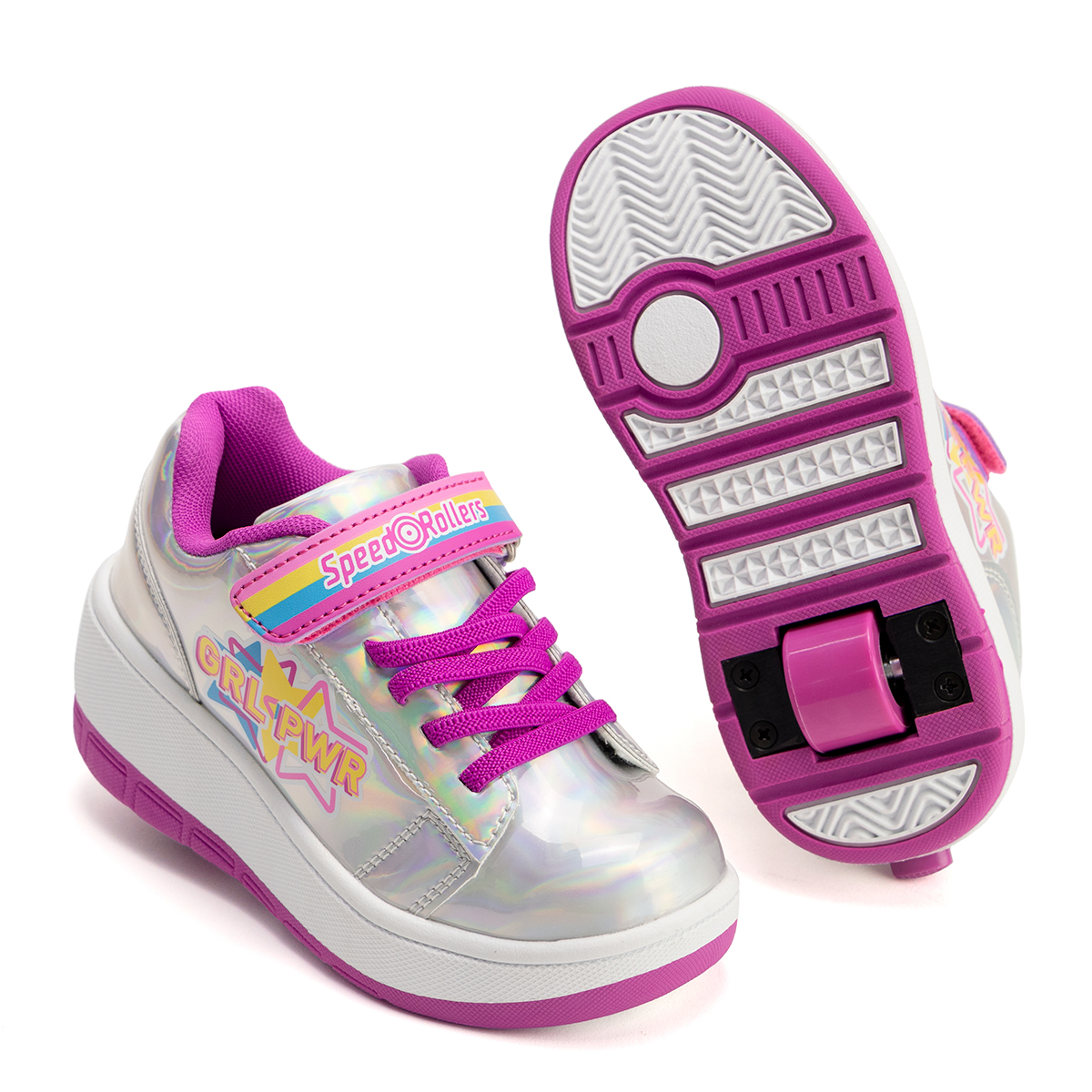Tenis Patín Para Niña Speed Rollers Girl Pawer Color Plata