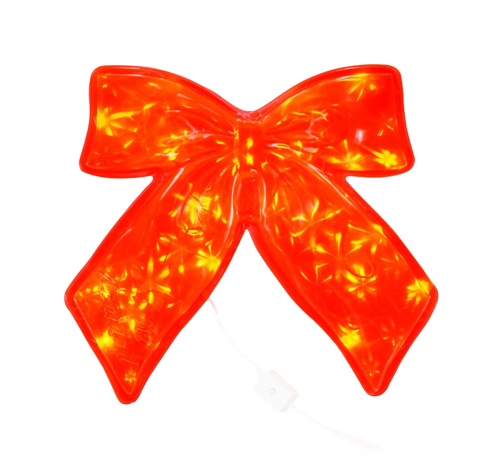 Moño rojo serie navideña con 50 focos LED 50cm de largo decoración navideña