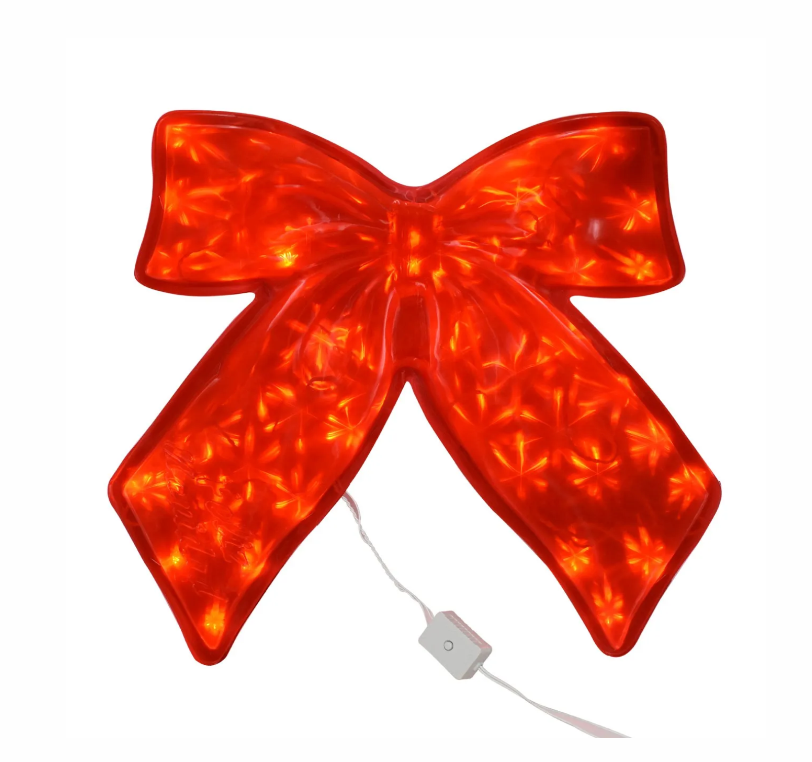 Moño rojo serie navideña con 50 focos LED 50cm de largo decoración navideña