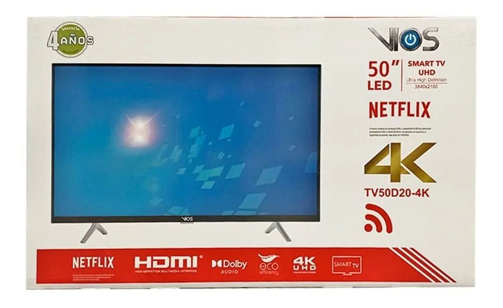 Pantalla VIOS 50" Pulgadas 4K Smart TV TV50D20-4K
