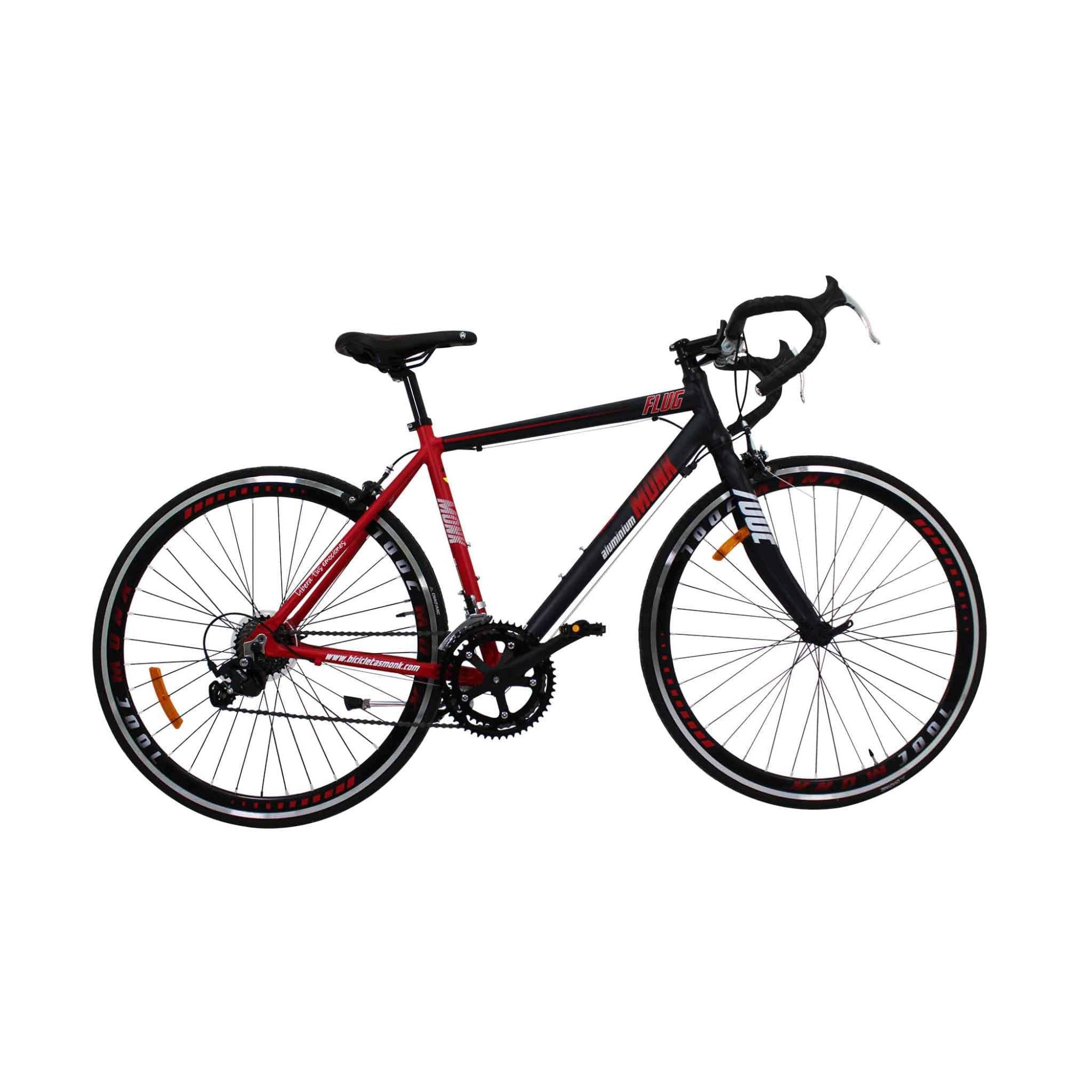 Bicicleta Ruta Rodada 700 14 Velocidades Monk Flug Rojo