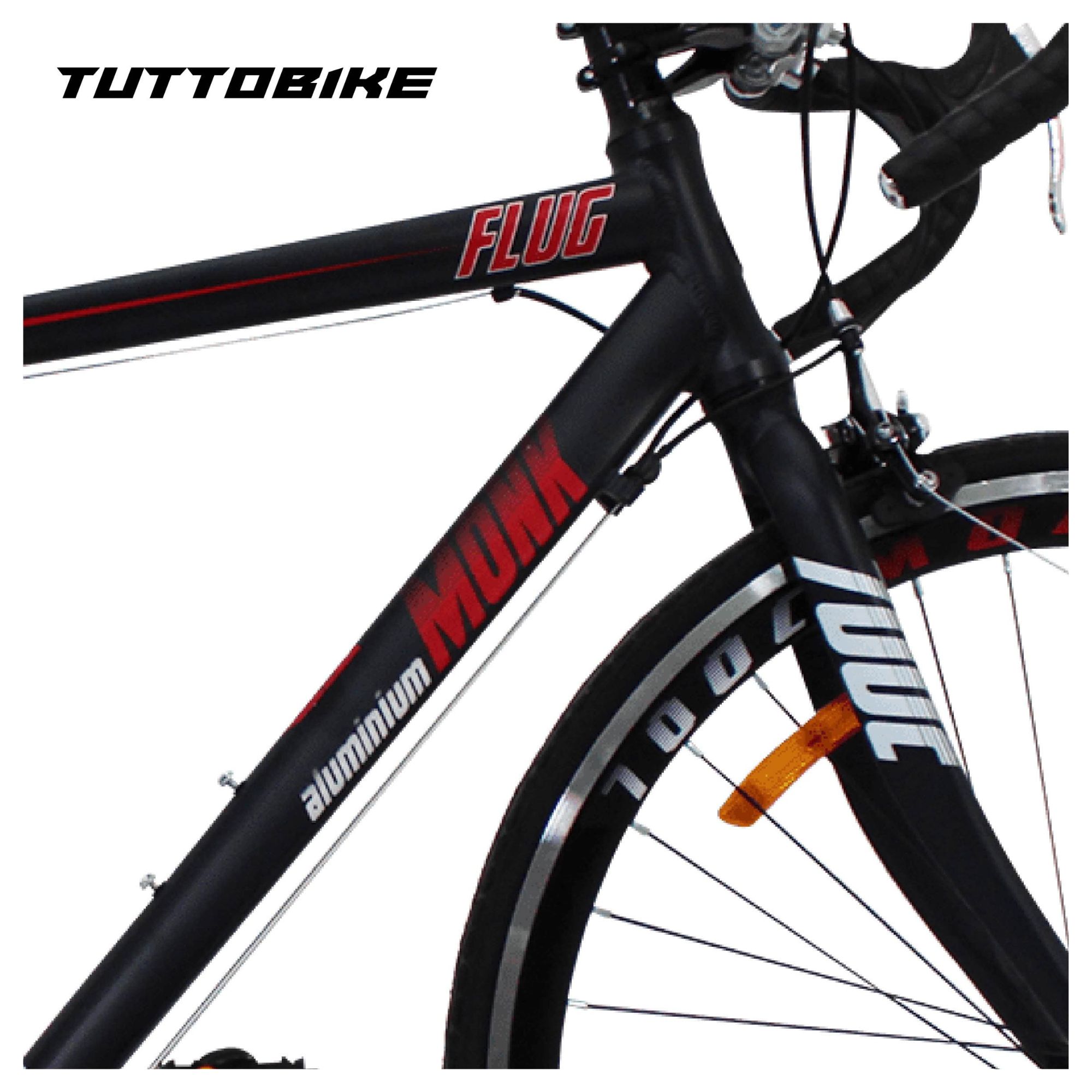 Bicicleta Ruta Rodada 700 14 Velocidades Monk Flug Rojo