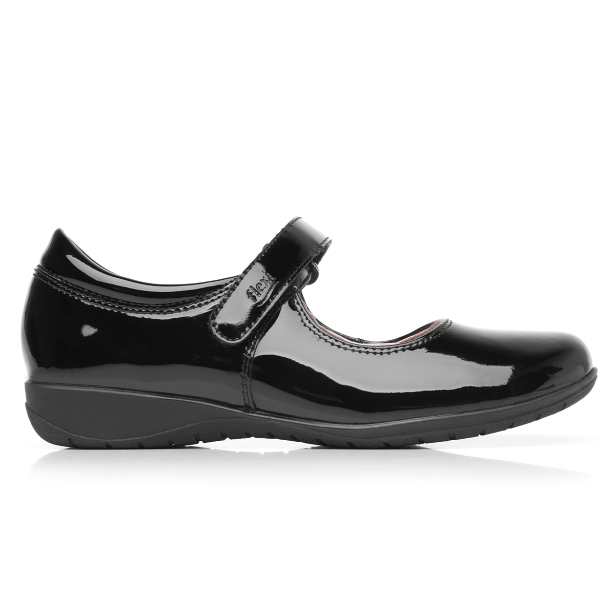 Zapatos escolares de charol para niña Flexi 35902 Black Original