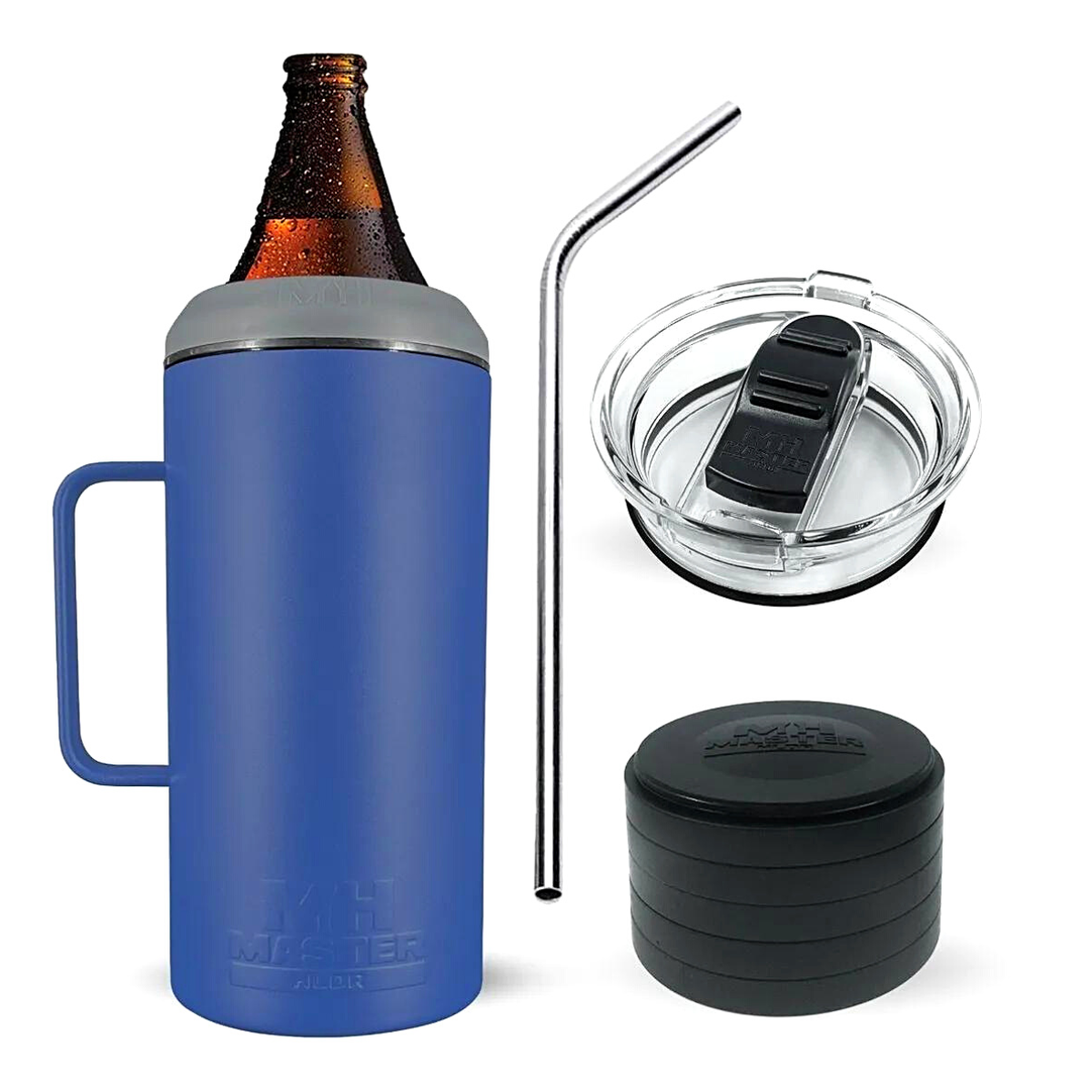 Porta caguama Master Holder 1.2 lts  Negro con Accesorios Portacaguamon 40 oz Premium