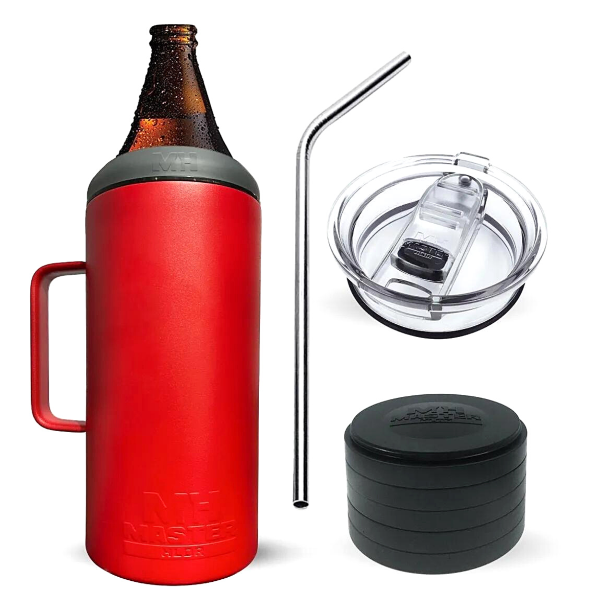 Porta caguama Master Holder 1.2 lts  Negro con Accesorios Portacaguamon 40 oz Premium