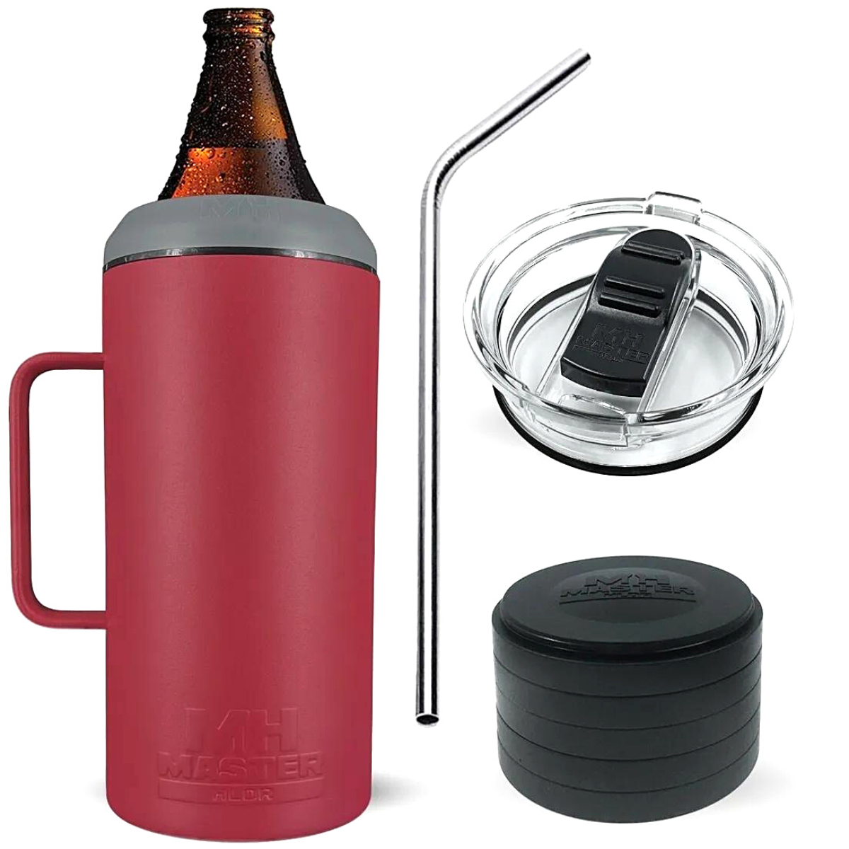 Porta caguama Master Holder 1.2 lts  Negro con Accesorios Portacaguamon 40 oz Premium