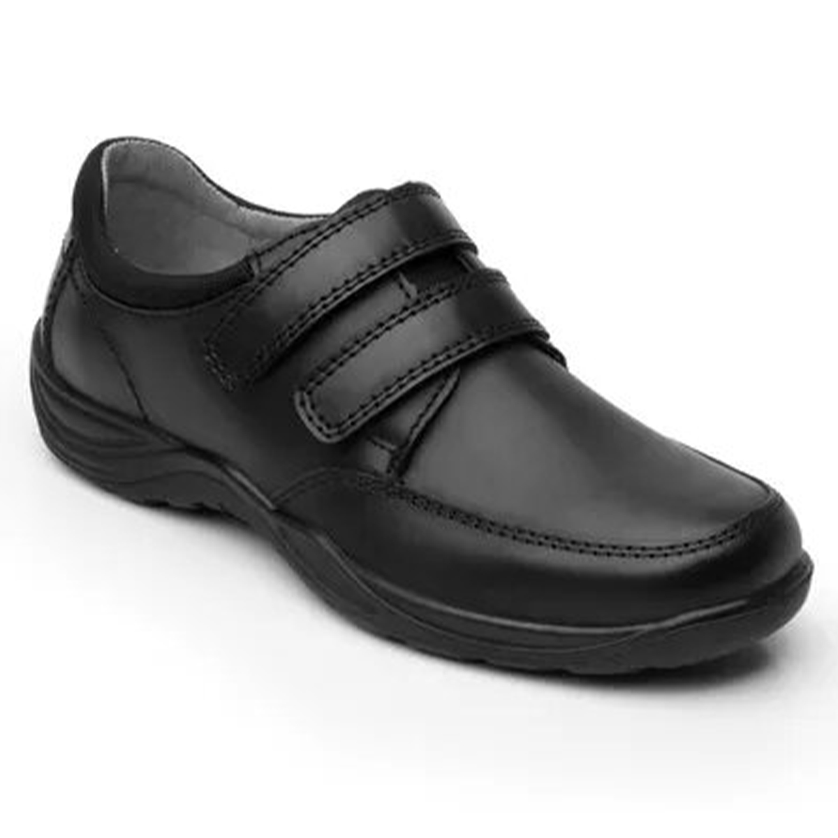 Zapato Escolar Juveniles Flexi Doble Velcro 59917 Negro Recovery Foam