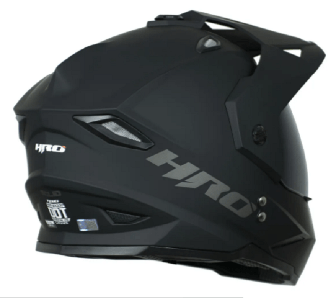 Casco Doble Propósito Hro Mx330 Negro Mate Thunder