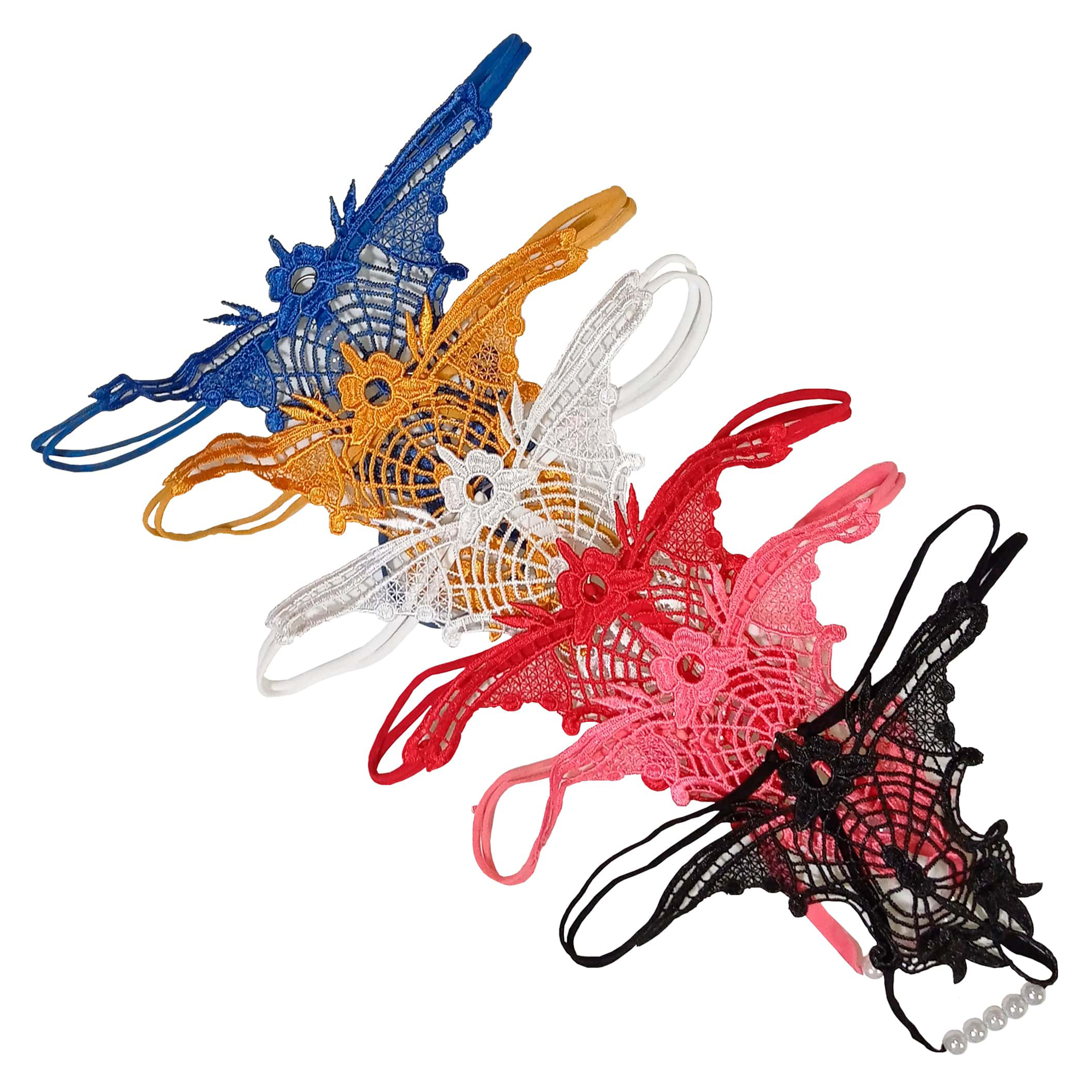 Tanga De Hilo Dental Y Perlas Dama 3pz 