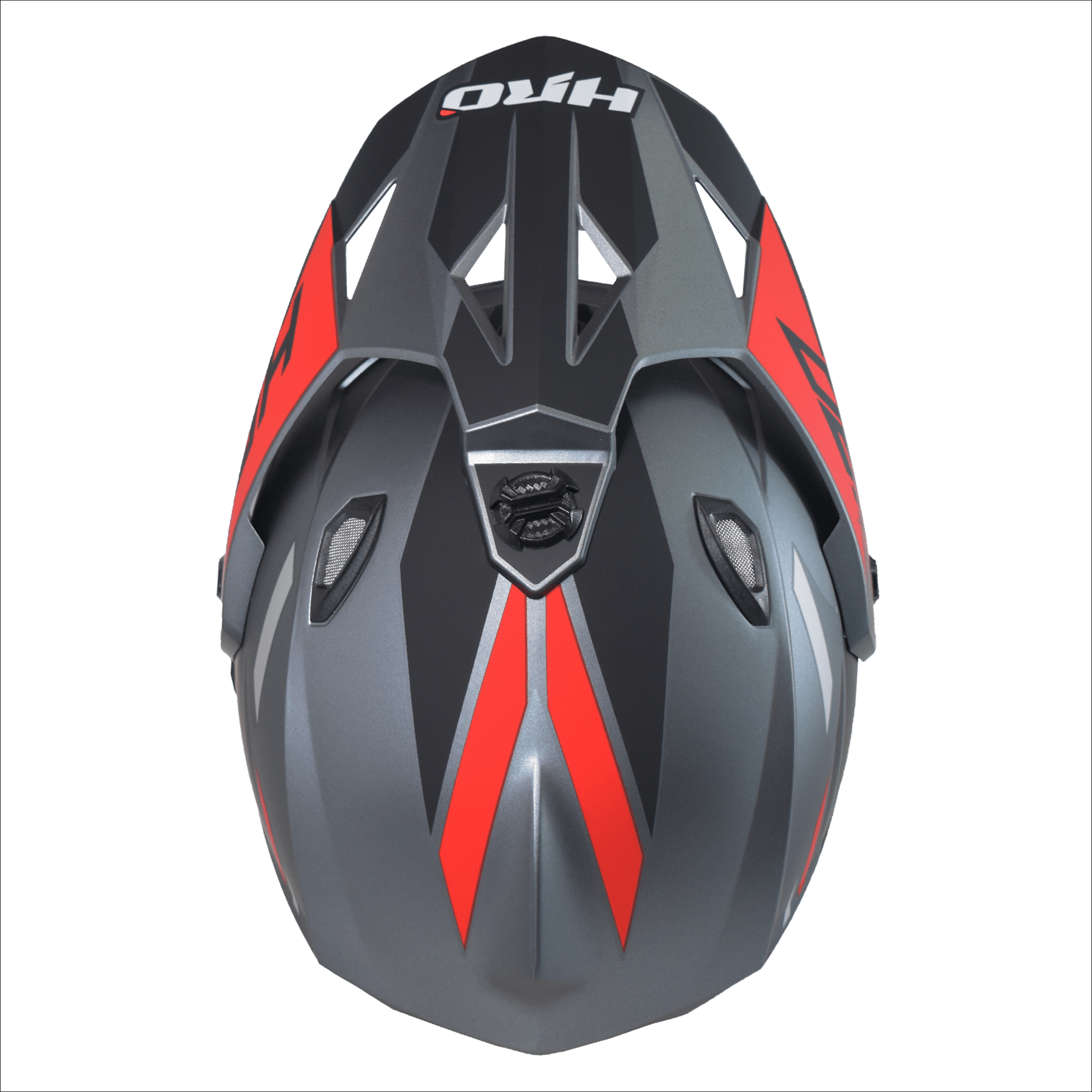 Casco Doble Propósito Hro Mx330 Negro/rojo Mate Thunder