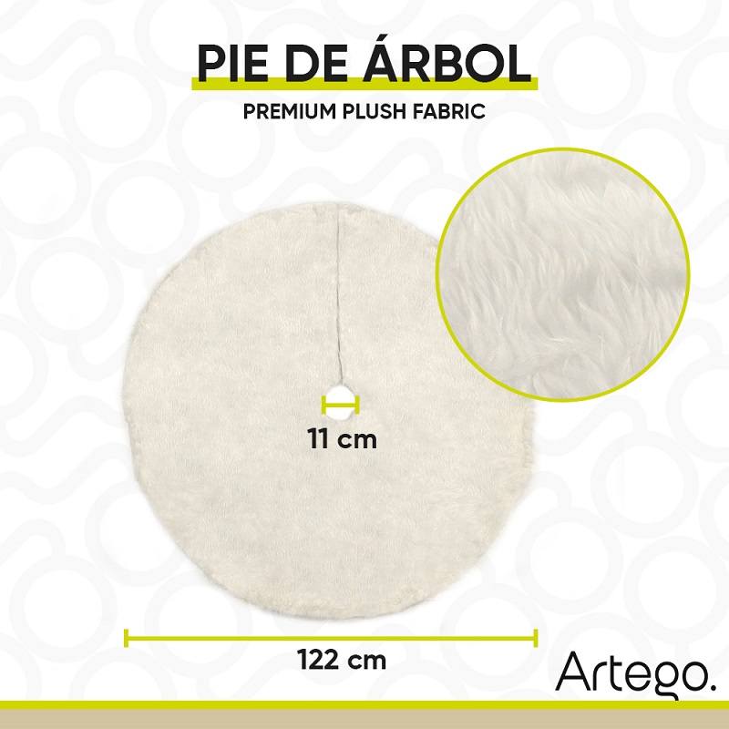 Pie de árbol de navidad Blanco 122cm Artego