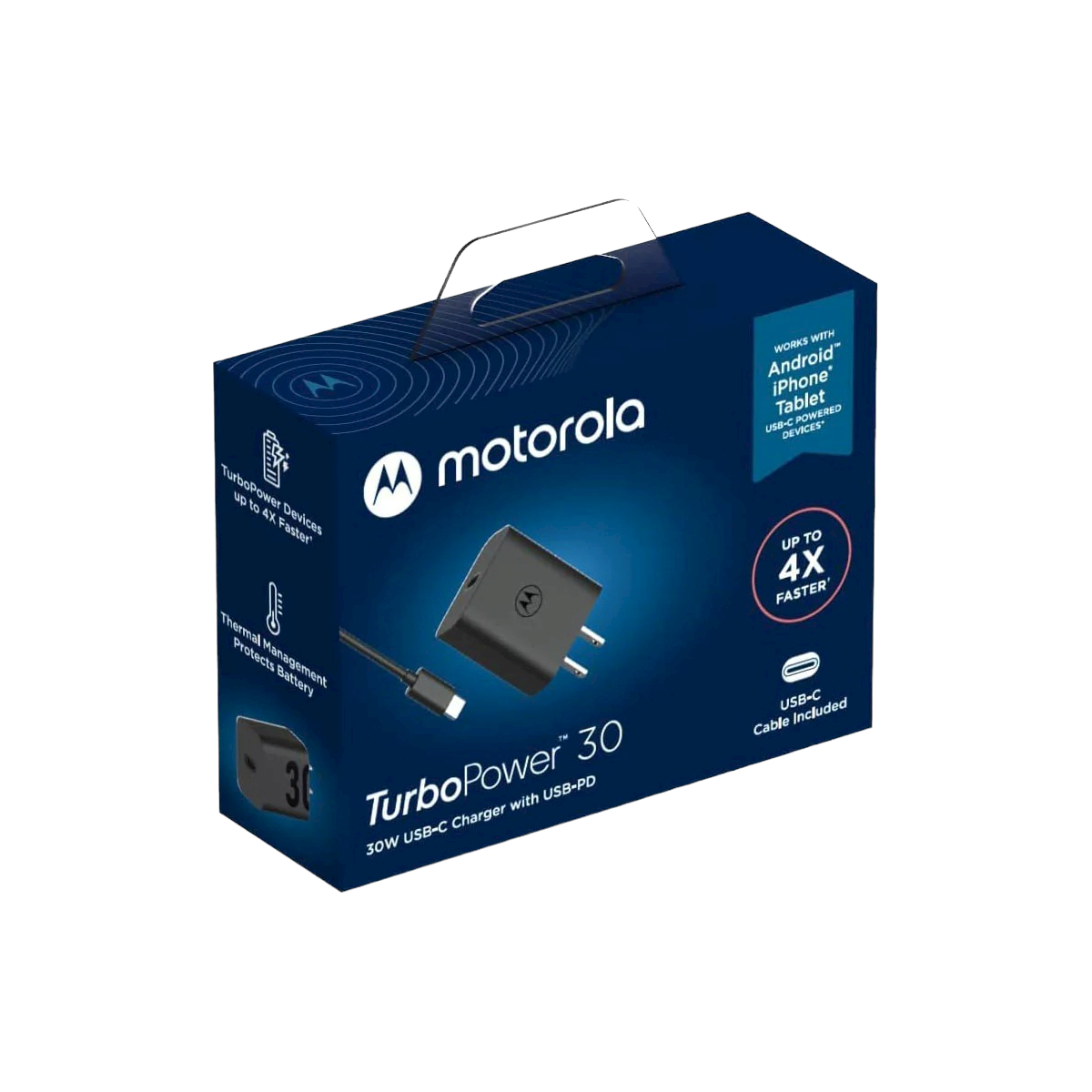 Cargador de Pared Motorola TurboPower 30W Incluye Cable 1M