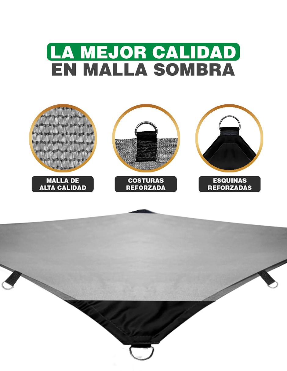 Hanlob Malla Sombra 4x8 m Gris para Exteriores Extra Reforzada, 90% de Sombra, Bloqueo de Rayos UV, Sombra Raschel para Jardín o Terraza, Resistente a Lluvias, Fácil y Lista para Instalar.